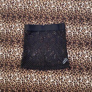 rave black mesh mini skirt